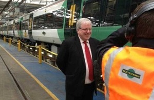 Transport Secretary Patrick McLoughlin at Southern Railways’ Battersea Depot