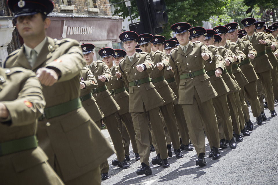 Welcome home parade for bomb disposal team