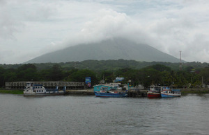 Approaching the shore of Ometepe