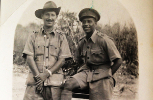 Mordaunt Cohen in Burma with a member of his unit