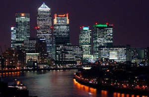 Canary Wharf is the heart of London's business operations.