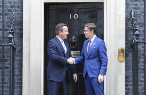 UK and Estonia PMs meet at Number 10