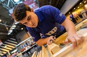 Conor Willmott, joinery apprentice with Paul Jackson Carpentry and Joinery.