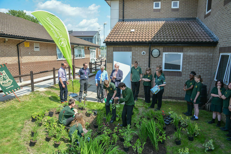 School’s environmental project starts with raingardens