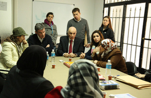 Minister Hugh Robertson visits Syrian refugees in Lebanon