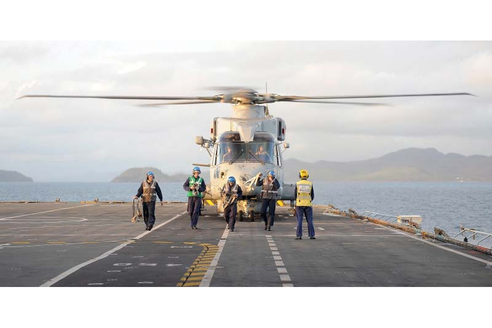 Flight deck operations aboard HMS Illustrious