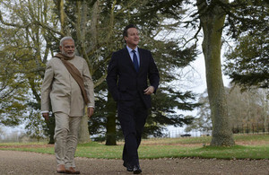 PM Cameron and PM Modi at Chequers