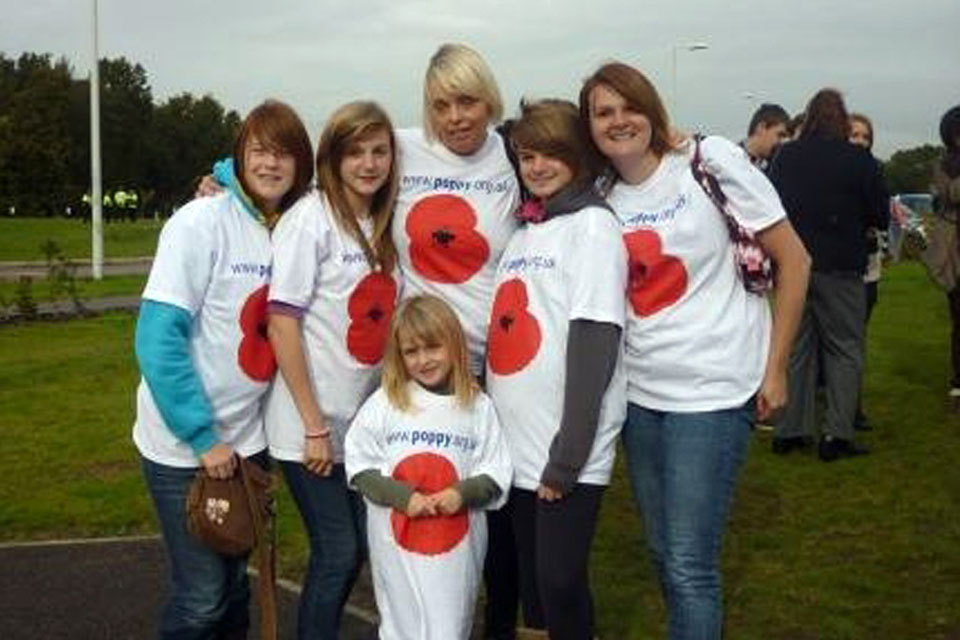 Women whose husbands and fathers are currently serving in Afghanistan at the 2010 Poppy Appeal launch