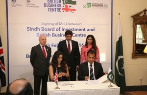 British Business Centre and Sindh Board of Investment sign MoU