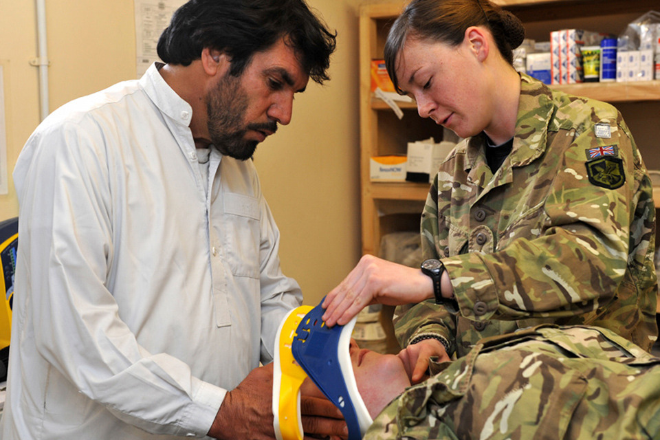 British Army medics train Afghan nurses