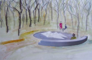 Artist's impression of planned memorial