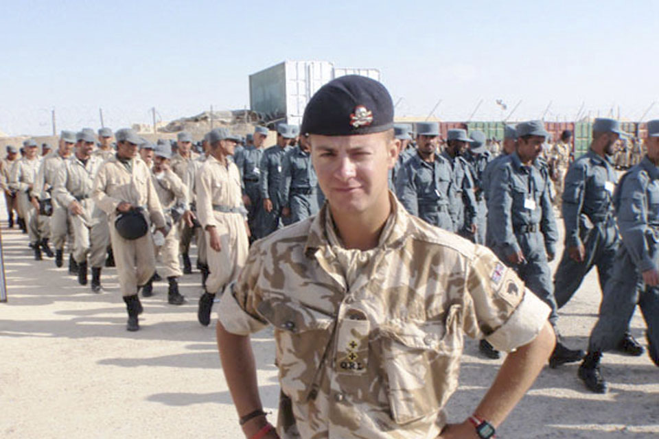 Lieutenant Antony Raine in Afghanistan [Picture: Crown Copyright/MOD 2010]