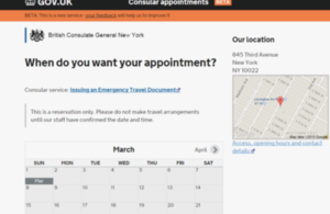 Appointments booking service screengrab