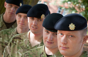 Left to right: Private Ben Regan, Pte Lee Wingrove, Pte Cai Thomas, Lance Corporal Sam Neil and Sergeant Terence Wall