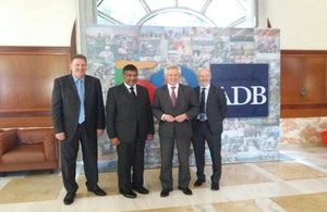 Mike Moon, DIT Director; Asif Ahmad, British Ambassador to the Philippines; Richard Graham, Trade Envoy with Eddie Malone, Head of Cross Cutting infrastructure at DIT