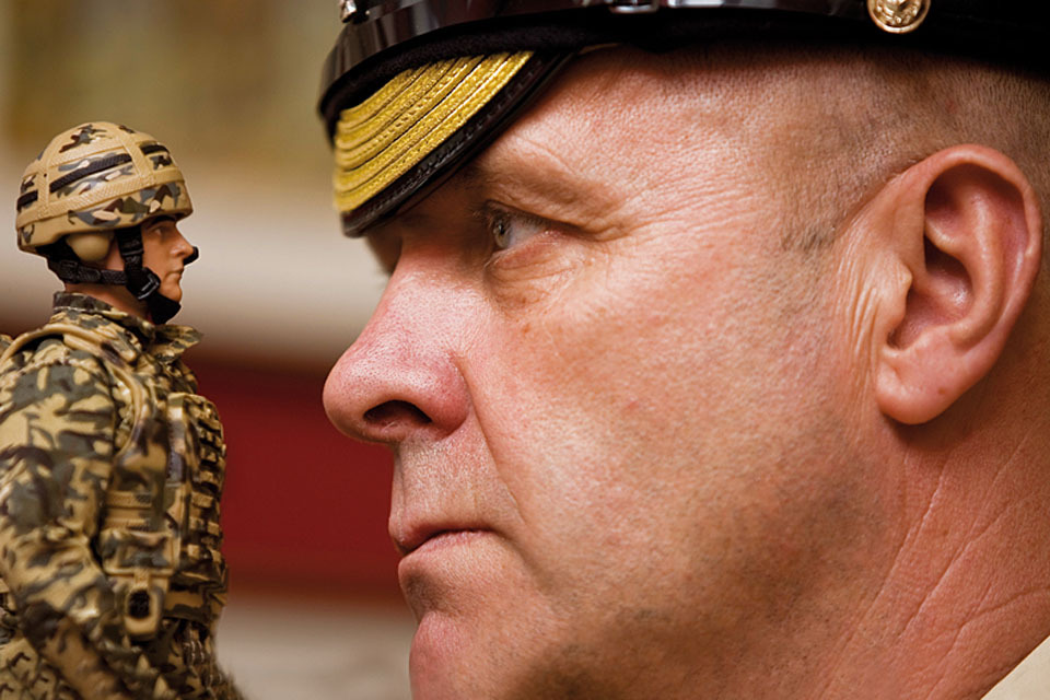 Senior Army NCO gives action figures authentic voice