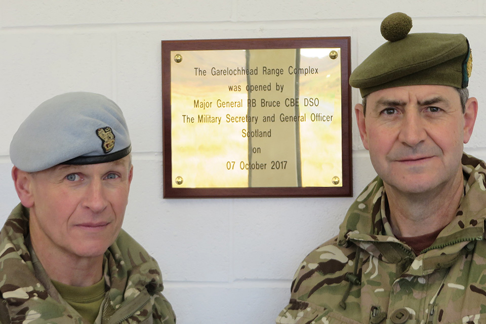 General Bob Bruce and Brigadier Neil Dalton at the official opening. Crown copyright. All rights reserved.