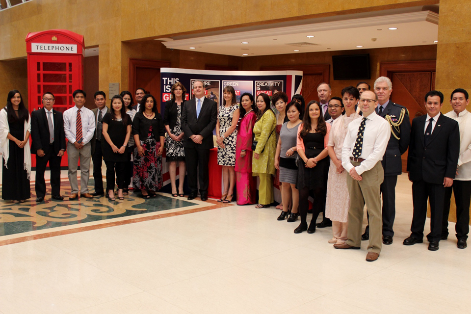 British High Commission staff at the Queen's Birthday Party reception