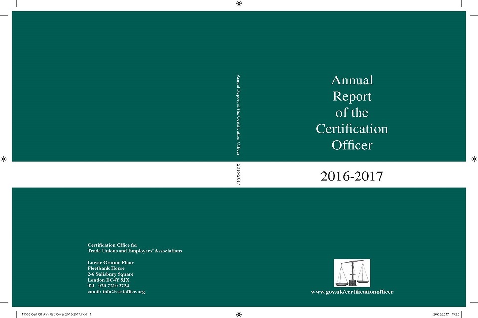 Press Release: Certification Officer Annual Report 2016 2017