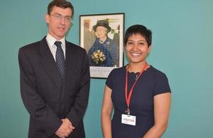 Nushelle De Silva with British High Commissioner to Sri Lanka H E James Dauris