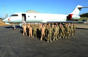 Royal Air Force personnel in front of a Sentinel aircraft in Dakar, Senegal (library image) [Picture: Corporal Laura Bibby RAF, Crown copyright]