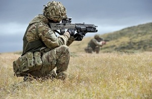 A soldier on exercise