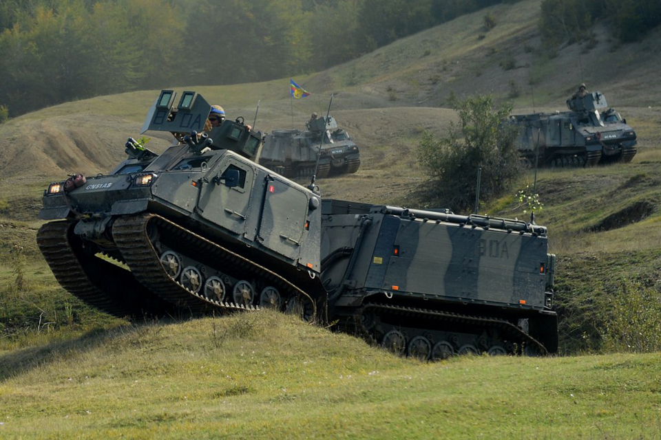 Royal Marines Viking amphibious landing vehicles