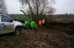 Environment Agency officers carrying out maintenance work
