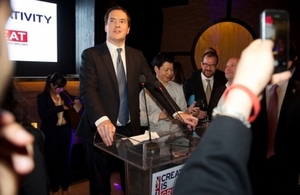 Chancellor, George Osborne hosted a Creativity is GREAT reception to showcase British innovation, tech and creative industries to China.