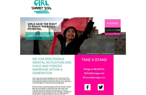 Girl Summit pledge campaign screenshot: http://ow.ly/ynzVU