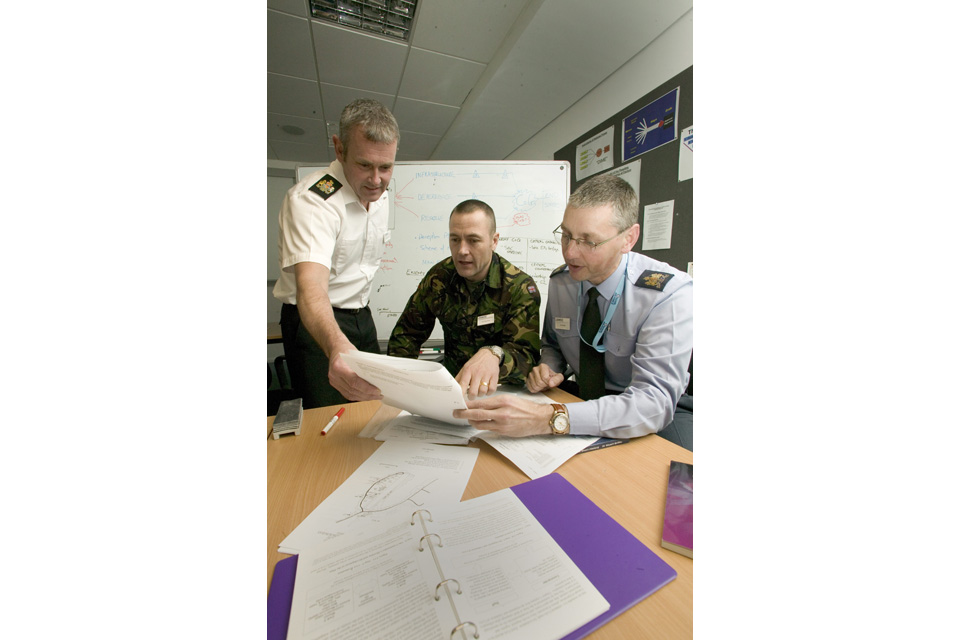 Tri-Service personnel training together (stock image)