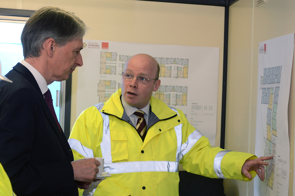 Defence Secretary visits new veterans' housing development in Scotland