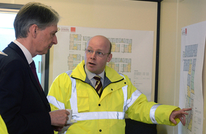 Defence Secretary at a housing construction site for Scottish armed forces veterans [Picture: Crown copyright]