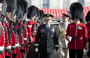 United States General Martin Dempsey inspects the Guard of Honour on Horse Guards Parade in London [Picture: Sergeant Pete Mobbs, Crown copyright]