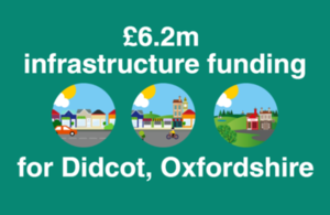 Infographic reads: £6.2 million infrastructure funding for Didcot, Oxfordshire