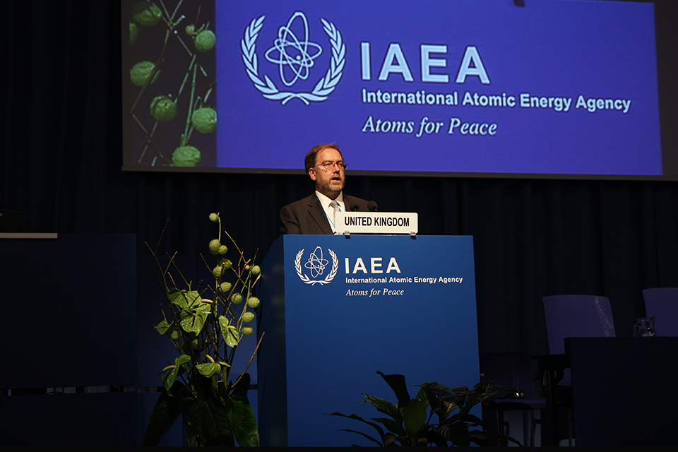 FCO Chief Scientific Advisor Robin Grimes delivering the 2014 IAEA General Conference statement