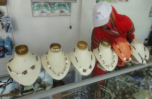 Jewellery crafted from camel bones. Picture: FAO