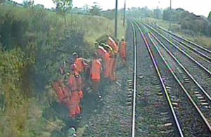Image of track workers (courtesy of FTPE)