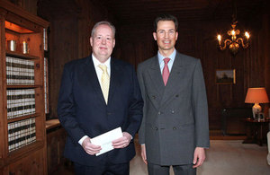 On 26 February, British Ambassador David Moran presented credentials to HRH Hereditary Prince Alois of Liechtenstein at Vaduz Castle.