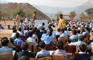 Students of Boys Government High School study outside. Picture: Victoria Francis/DFID