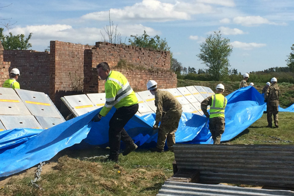 Environment Agency and Army test flood response