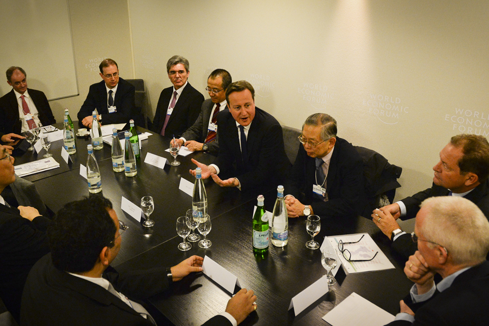 David Cameron at the World Economic Forum (Davos) 2014