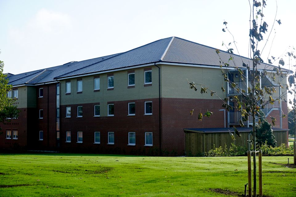 New single living accommodation block. Crown Copyright. Photo: Kirsty Williams