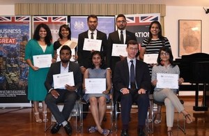 Chevening Scholars for 2016/2017 with British High Commissioner James Dauris.