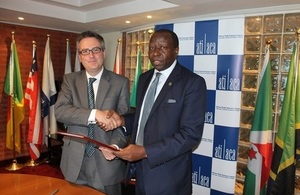 British High Commissioner to Kenya, Nic Hailey, and ATI CEO, George Otieno