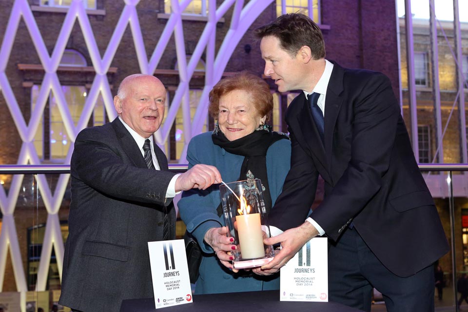 Nick Clegg attends Holocaust Memorial Day event