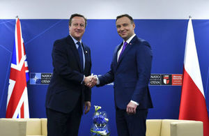 Prime Minister David Cameron meeting with the Polish President Andrzej Duda