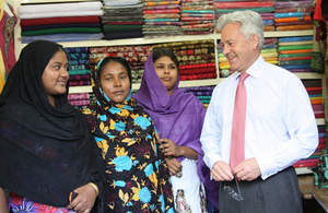 Alan Duncan visits Rana Plaza survivors in Bangladesh