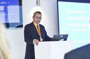 CDE Technology Manager, Bruce Hardie, presenting at an event