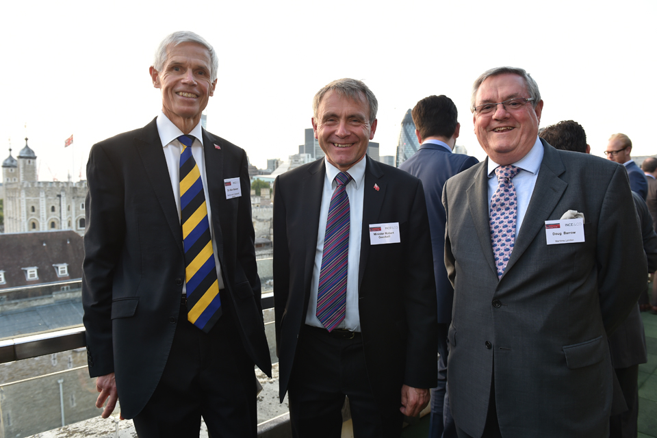 Robert Goodwill with attendees at the Red Ensign Reception